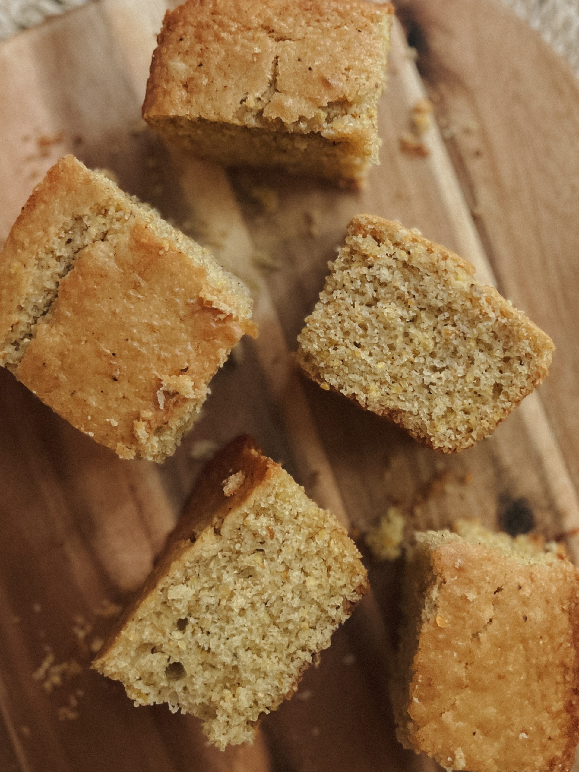 Sourdough Cornbread pieces
